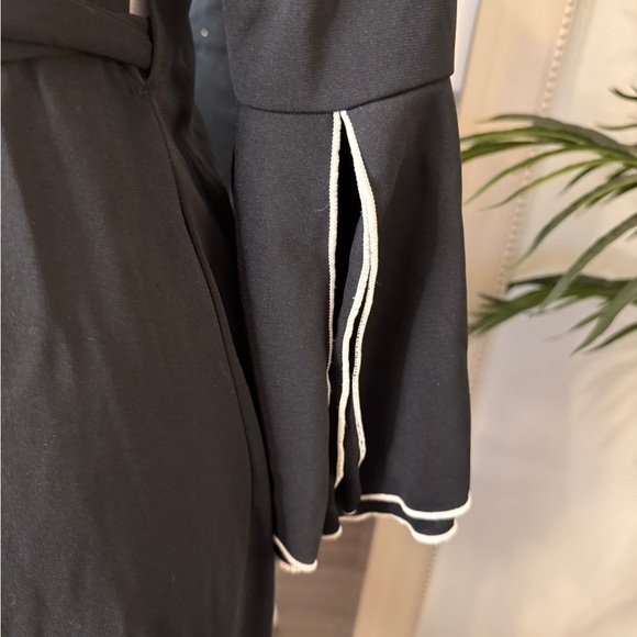 Express Black Long Sleeve Wrap Dress - Picture 4 of 5